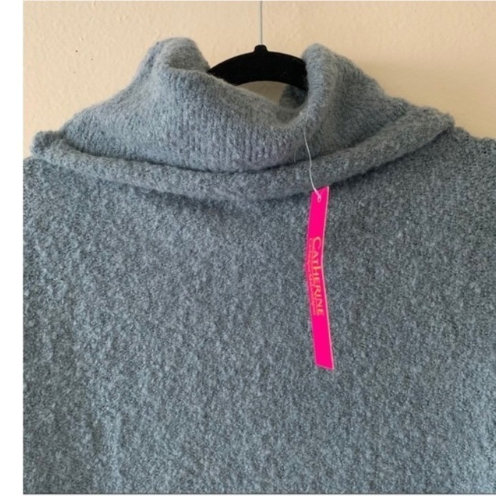 Catherine malandrino Super Soft Blue Knit Sweater Size Large NWT - Picture 5 of 7